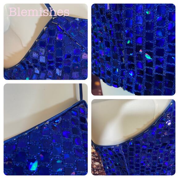 80’s Vintage Disco Blue Sequin Mini Dress by L.A. Glo - Picture 7 of 7